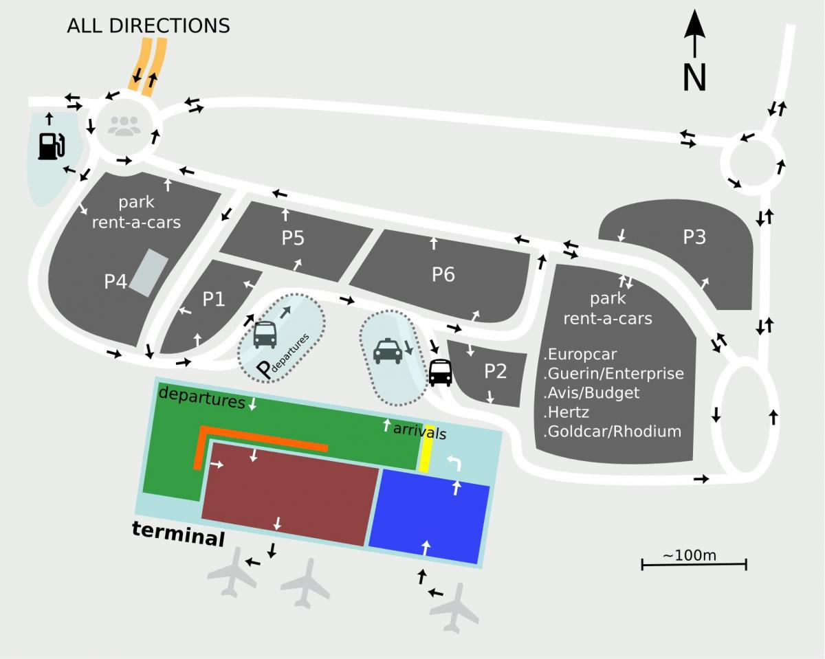 Sevilla นแผนที่สนามบิน