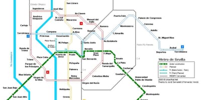 แผนที่ของ Sevilla สถานีรถ